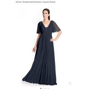 Azazie 'Shanti" bridesmaid dress in Dark Davy
